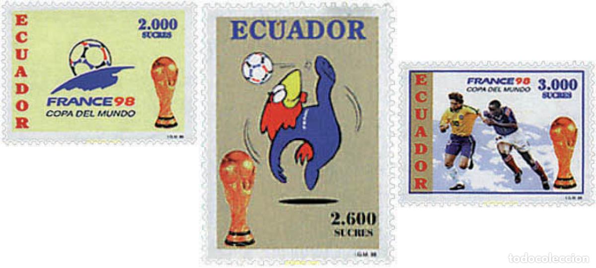 Sellos: 86635 MNH ECUADOR 1998 COPA DEL MUNDO DE FUTBOL. FRANCIA-98