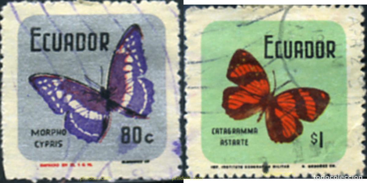 Sellos: 339349 USED ECUADOR 1969 MARIPOSAS