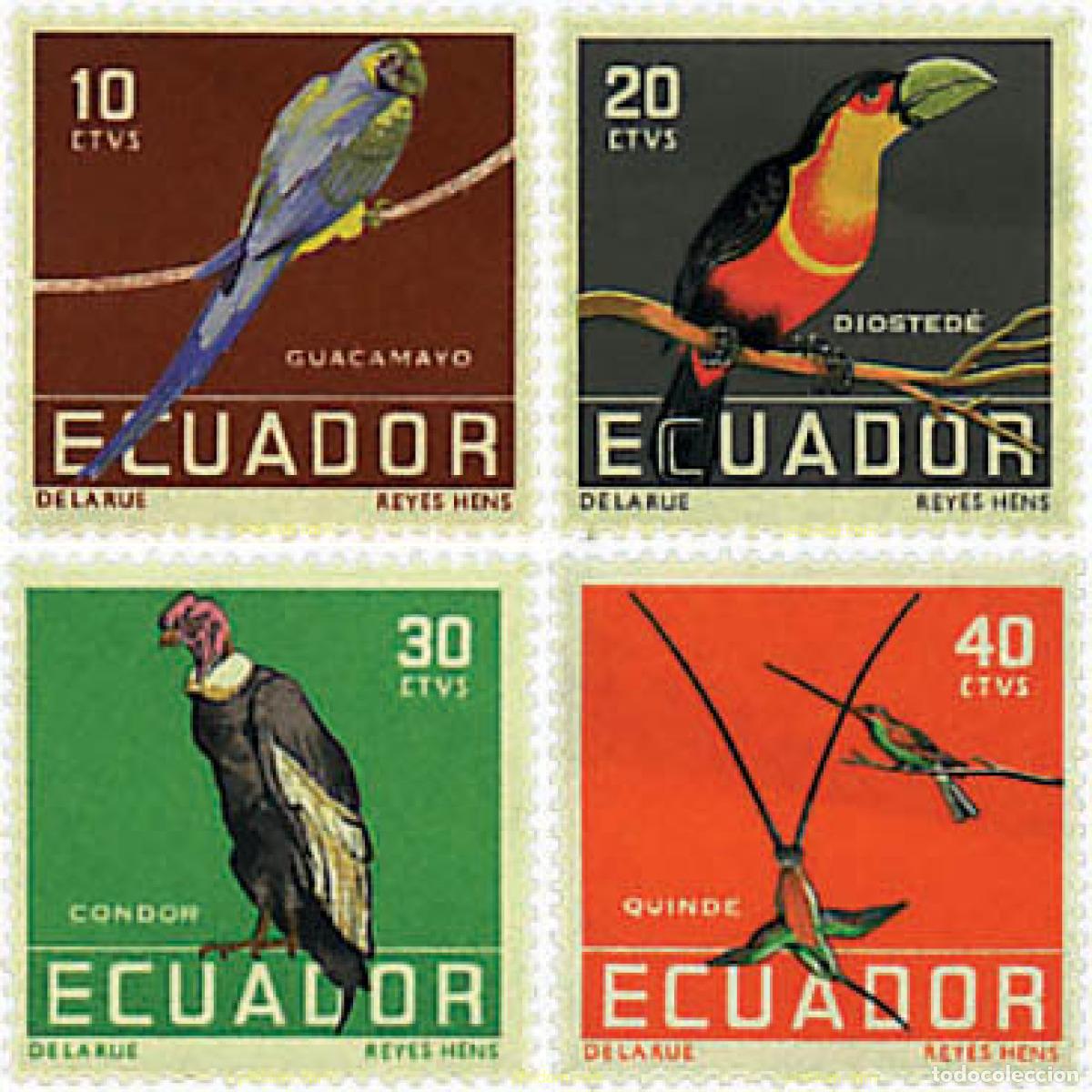 Sellos: 33409 MNH ECUADOR 1958 PAJAROS TROPICALES