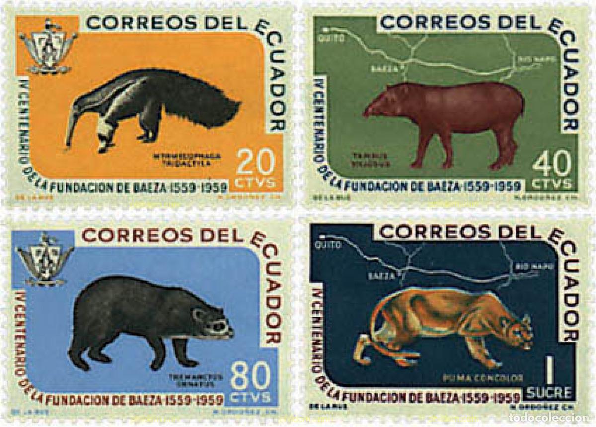 Sellos: 86586 MNH ECUADOR 1960 4 CENTENARIO DE LA FUNDACI&Oacute;N DE BAEZA