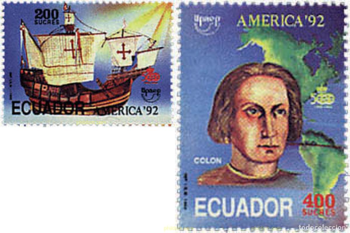 Sellos: 30871 MNH ECUADOR 1992 AMERICA-UPAEP 1992 - V CENTENARIO DEL DESCUBRIMIENTO