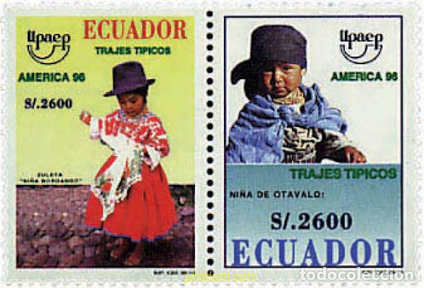 Sellos: 143139 MNH ECUADOR 1996 AMERICA-UPAEP 1996 - TRAJES REGIONALES