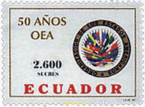 Sellos: 204802 MNH ECUADOR 1998 50 ANIVERSARIO DE LA OEA (ORGANIZACION DE ESTADOS AMERICANOS)