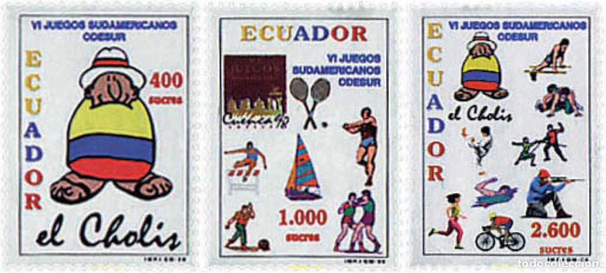 Sellos: 86641 MNH ECUADOR 1998 6 JUEGOS SUDAMERICANOS ODESUR
