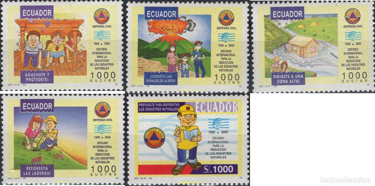 Sellos: 99053 MNH ECUADOR 1995 PREVENCION CONTRA DESASTRES