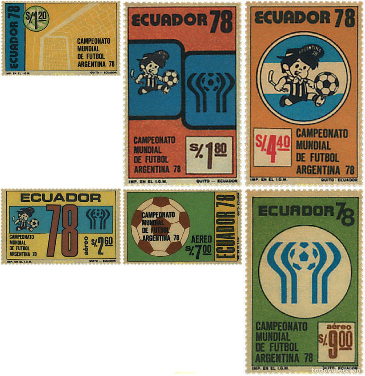 Sellos: 27055 MNH ECUADOR 1978 COPA DEL MUNDO DE FUTBOL. ARGENTINA-78