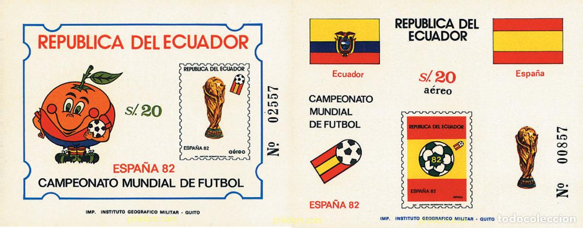 Sellos: 54319 MNH ECUADOR 1981 COPA DEL MUNDO DE FUTBOL. ESPA&Ntilde;A-82