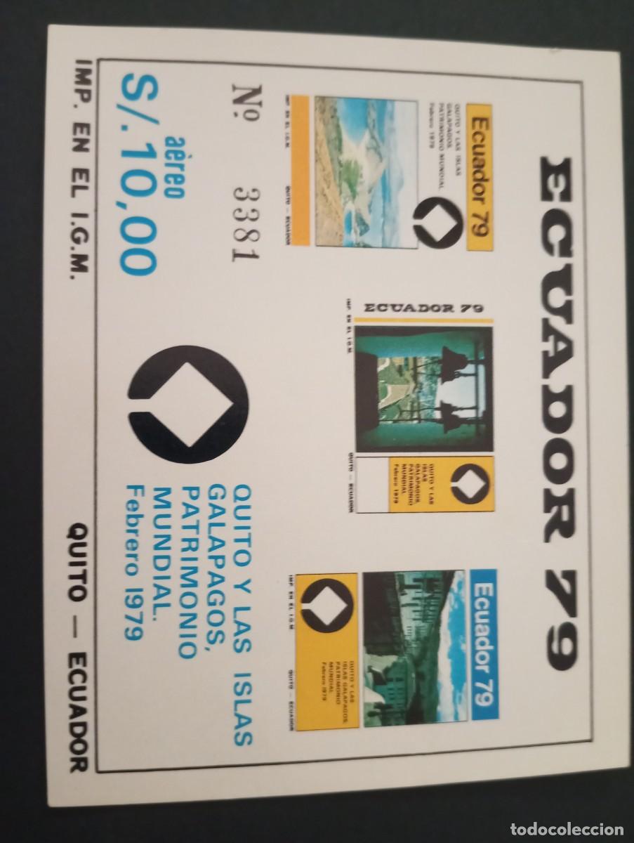 Sellos: ECUADOR, 1979, QUITO Y LAS ISLAS GAL&Aacute;PAGOS, PATRIMONIO MUNDIAL