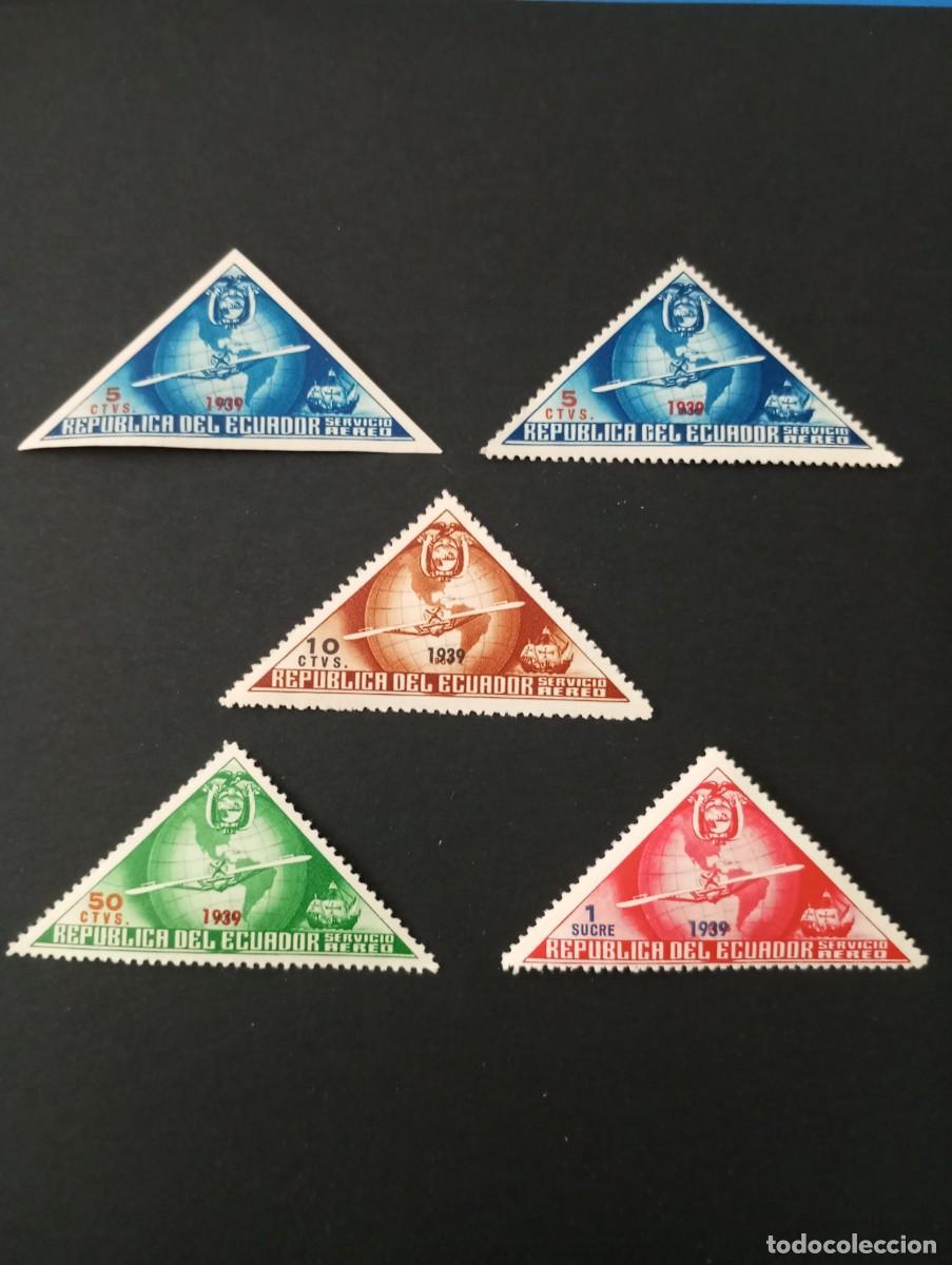 Sellos: ECUADOR, 1935, RESELLADOS 1939