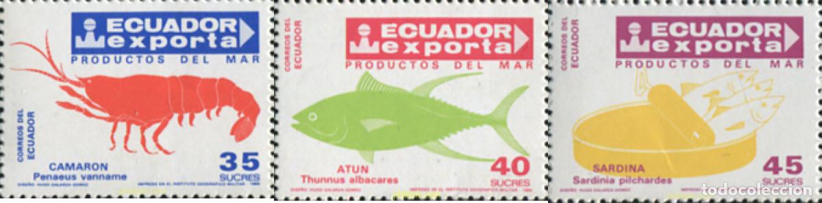 Sellos: 86619 MNH ECUADOR 1986 EXPORTACIONES DE ECUADOR