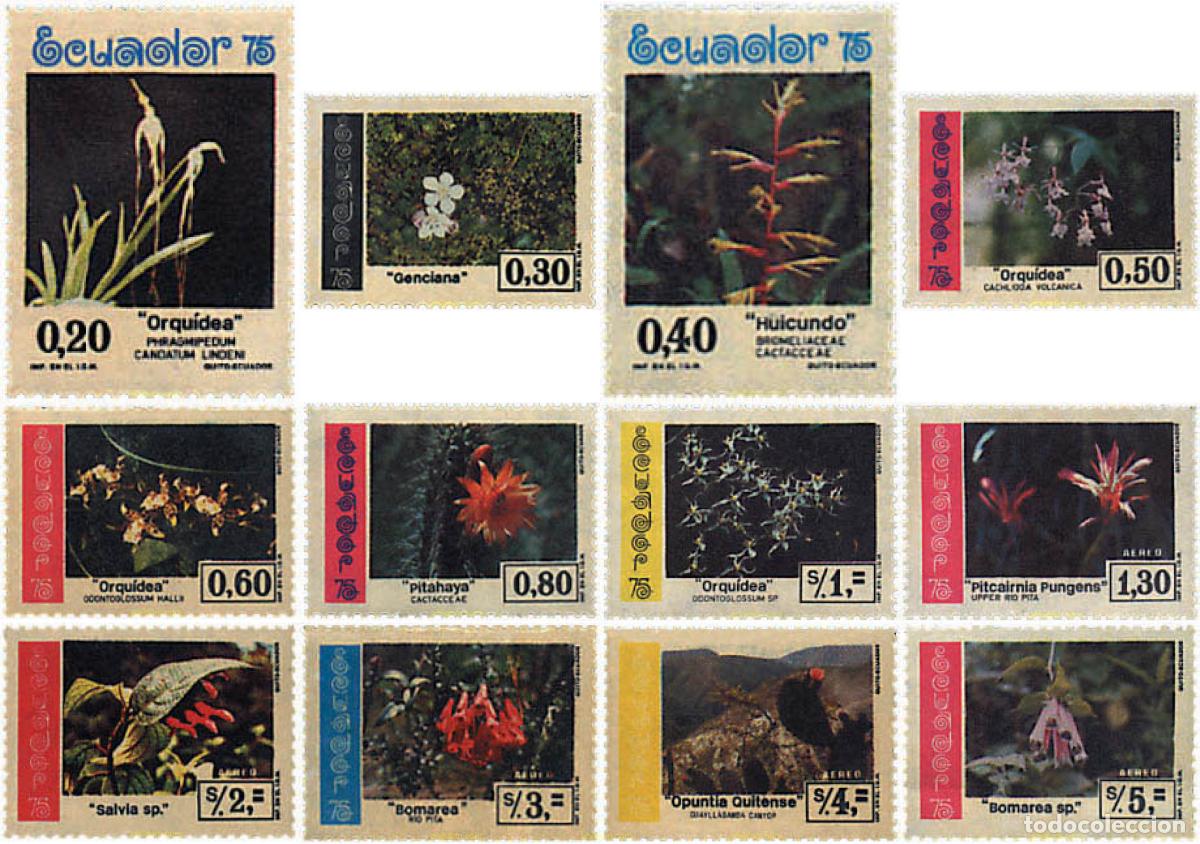 Sellos: 88552 MNH ECUADOR 1975 FLORES DE ECUADOR