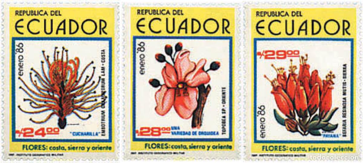 Sellos: 88555 MNH ECUADOR 1986 FLORES