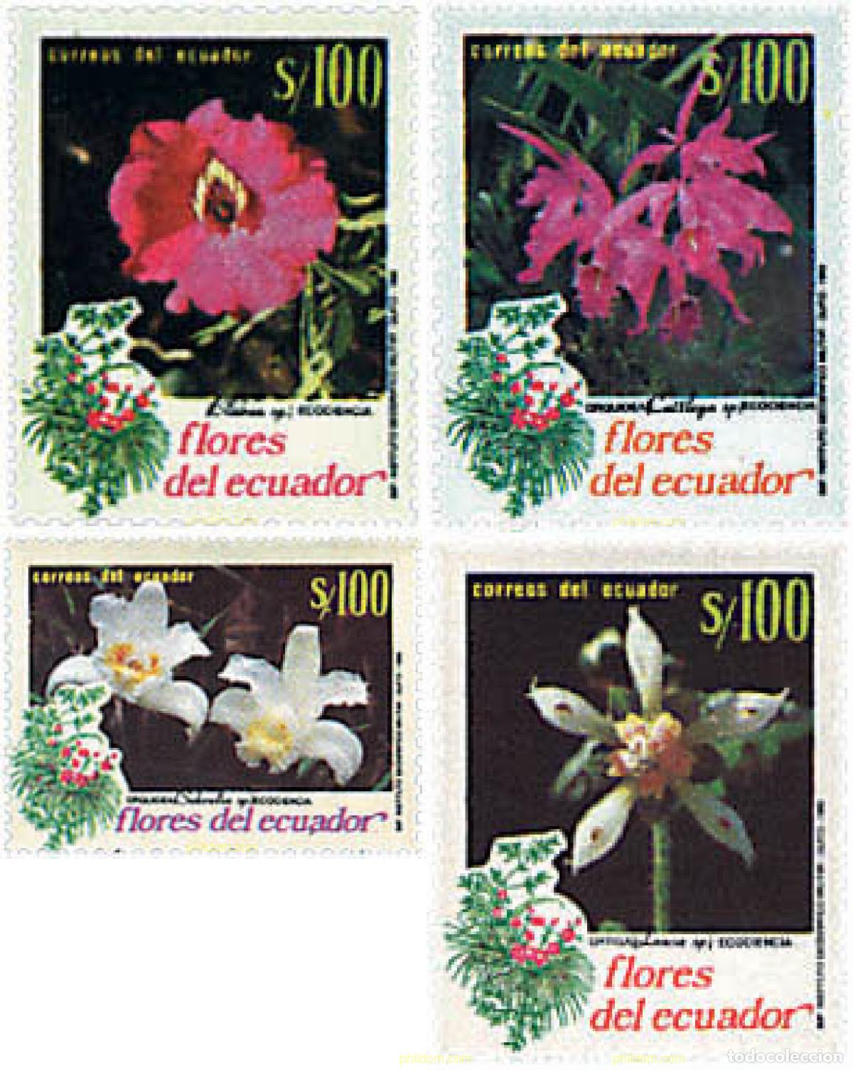 Sellos: 88557 MNH ECUADOR 1990 FLORES DEL ECUADOR