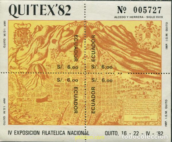 Sellos: 46357 MNH ECUADOR 1982 EXPOSICION FILATELICA NACIONAL