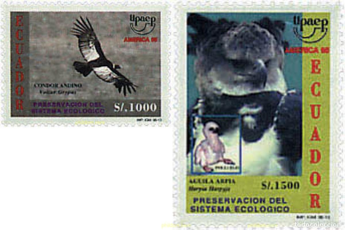 Sellos: 56974 MNH ECUADOR 1996 AMERICA-UPAEP 1995 - DEFENSA DEL MEDIO AMBIENTE