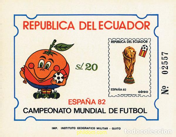 Sellos: 309221 MNH ECUADOR 1981 COPA DEL MUNDO DE FUTBOL. ESPA&Ntilde;A-82