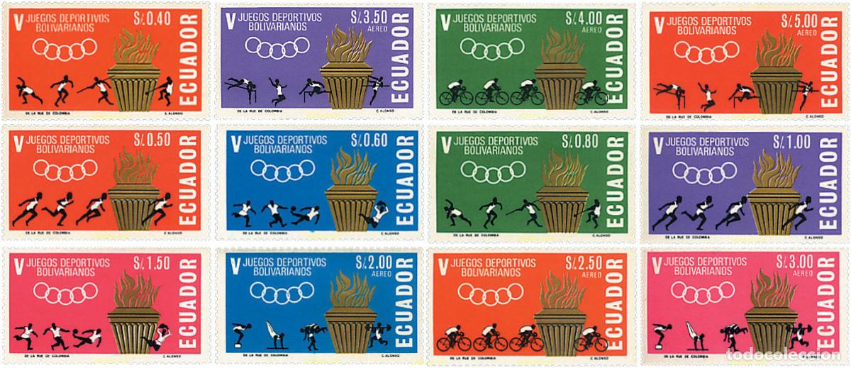 Sellos: 259709 HINGED ECUADOR 1965 5 JUEGOS DEPORTIVOS BOLIVARIANOS