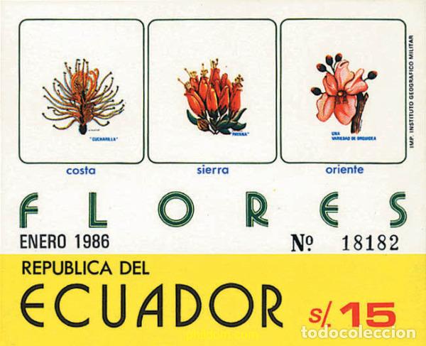 Sellos: 88556 MNH ECUADOR 1986 FLORES