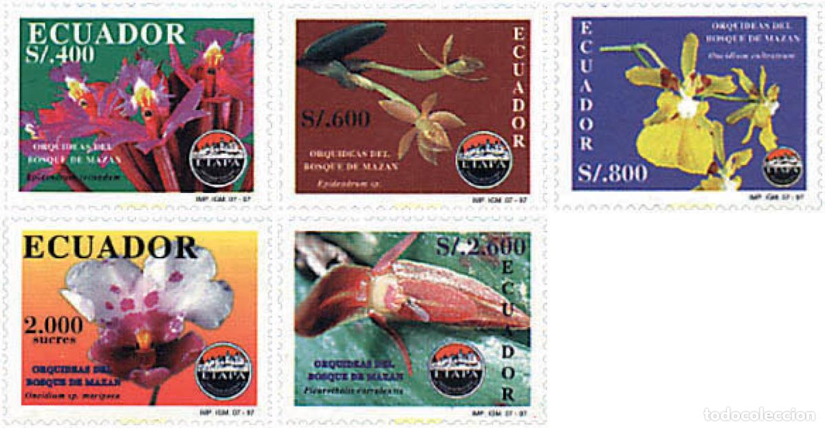 Briefmarken: 88571 MNH ECUADOR 1997 ORQUIDEAS DE LOS BOSQUES DE MAZAN