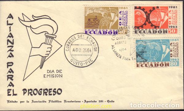 Selos: 415394 MNH ECUADOR 1964 3 ANIVERSARIO DE LA ALIANZA PARA EL PROGRESO