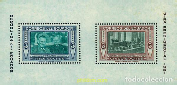 Selos: 40760 MNH ECUADOR 1952 VISITA DEL PRESIDENTE PLAZA A LOS ESTADOS UNIDOS