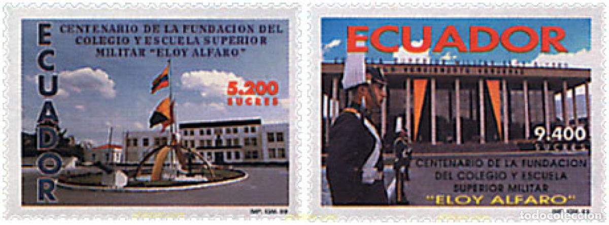 Selos: 51605 MNH ECUADOR 1999 CENTENARIO DE LA FUNDACION DEL COLEGIO Y ESCUELA SUPERIOR MILITAR ELOY ALFAR