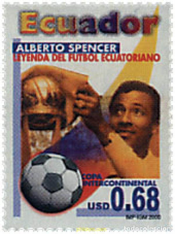 Sellos: 86658 MNH ECUADOR 2000 HOMENAJE A FUTBOLISTA ALBERTO SPENCER