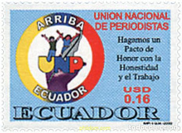 Selos: 86661 MNH ECUADOR 2000 UNION NACIONAL DE PERIODISTAS