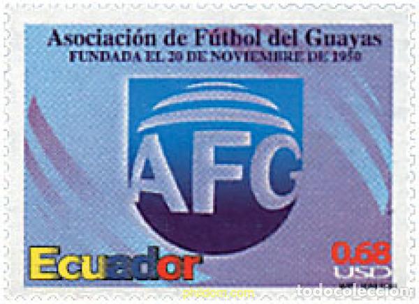 Selos: 130280 MNH ECUADOR 2001 50 ANIVERSARIO DE LA ASOCIACION DE FUTBOL DEL GUAYAS