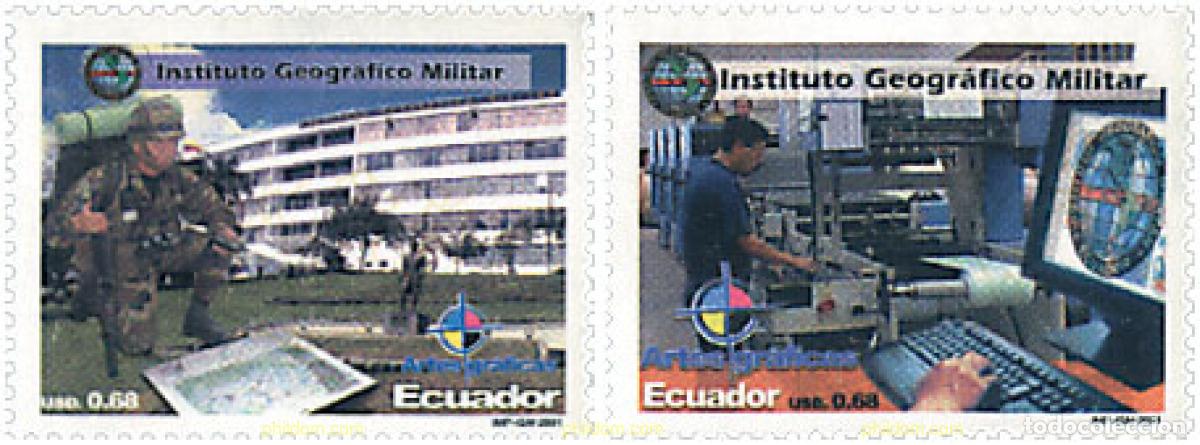 Selos: 74536 MNH ECUADOR 2001 INSTITUTO GEOGRAFICO MILITAR