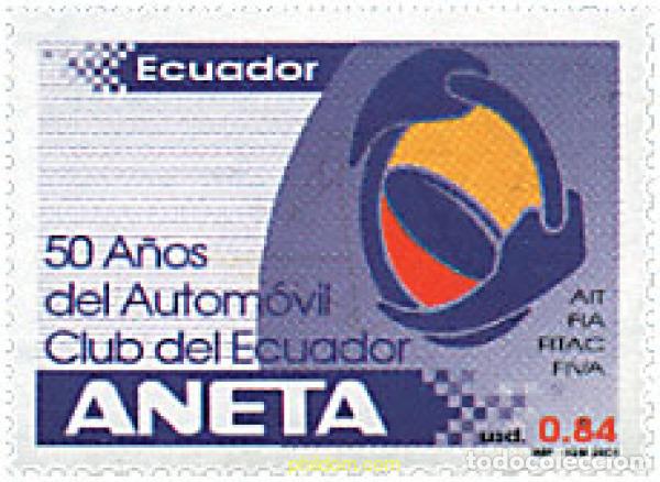 Selos: 76743 MNH ECUADOR 2001 50 ANIVERSARIO DEL AUTOMOBIL CLUB ECUATORIANO