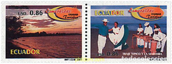 Sellos: 4590 MNH ECUADOR 2001 ESMERALDA CIUDAD TURISTICA