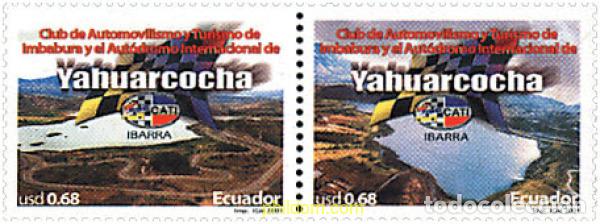 Selos: 4880 MNH ECUADOR 2001 CLUB DE AUTOMOBILISMO Y TURISMO DE IMBABURA Y AUTODROMO DE YAHUARCOCHA