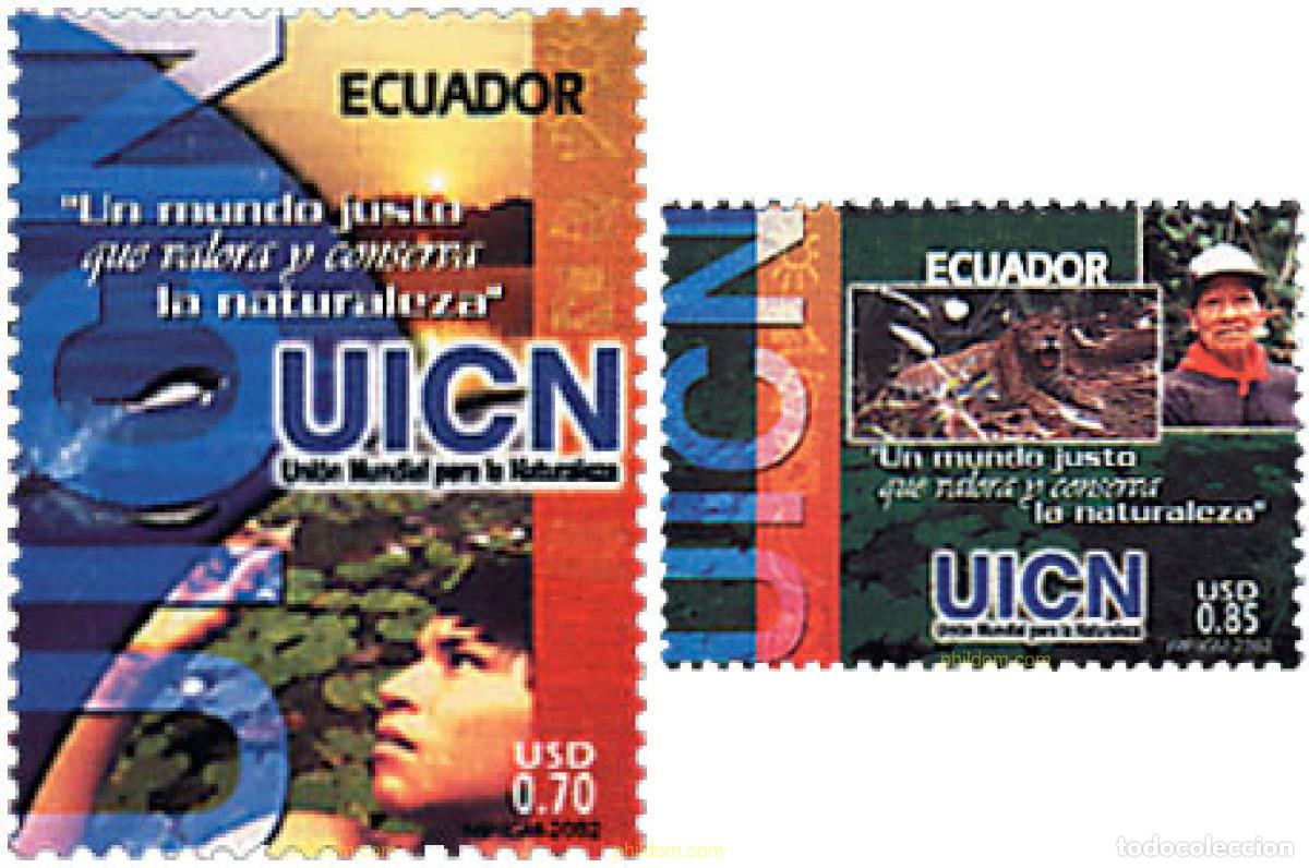 Selos: 89794 MNH ECUADOR 2002 UNION MUNDIAL PARA LA NATURALEZA