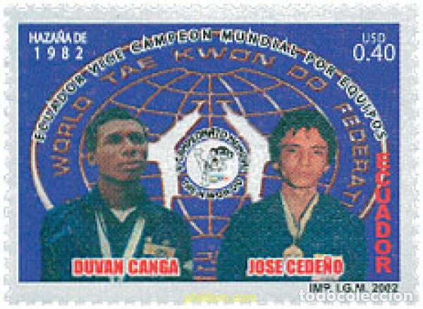 Timbres: 114243 MNH ECUADOR 2002 VICE-CAMPEON DEL MUNDO DE TAE KWON DO