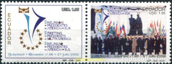 Timbres: 115109 MNH ECUADOR 2003 2 REUNION DE PRESIDENTES DE AMERICA DEL SUR