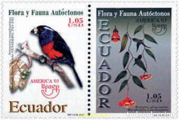 Stamps: 143210 MNH ECUADOR 2003 AMERICA-UPAEP 2003 - FLORA Y FAUNA AUTOCTONA