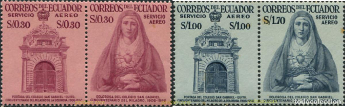 Sellos: 711803 HINGED ECUADOR 1958 DOLOROSA DEL COLEGIO SAN GABRIEL