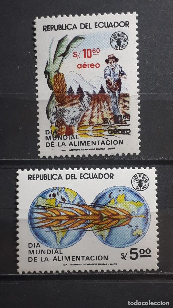 Sellos: ECUADOR. A&Ntilde;O 1982. **. EDIFIL 1018 Y AEREO 740