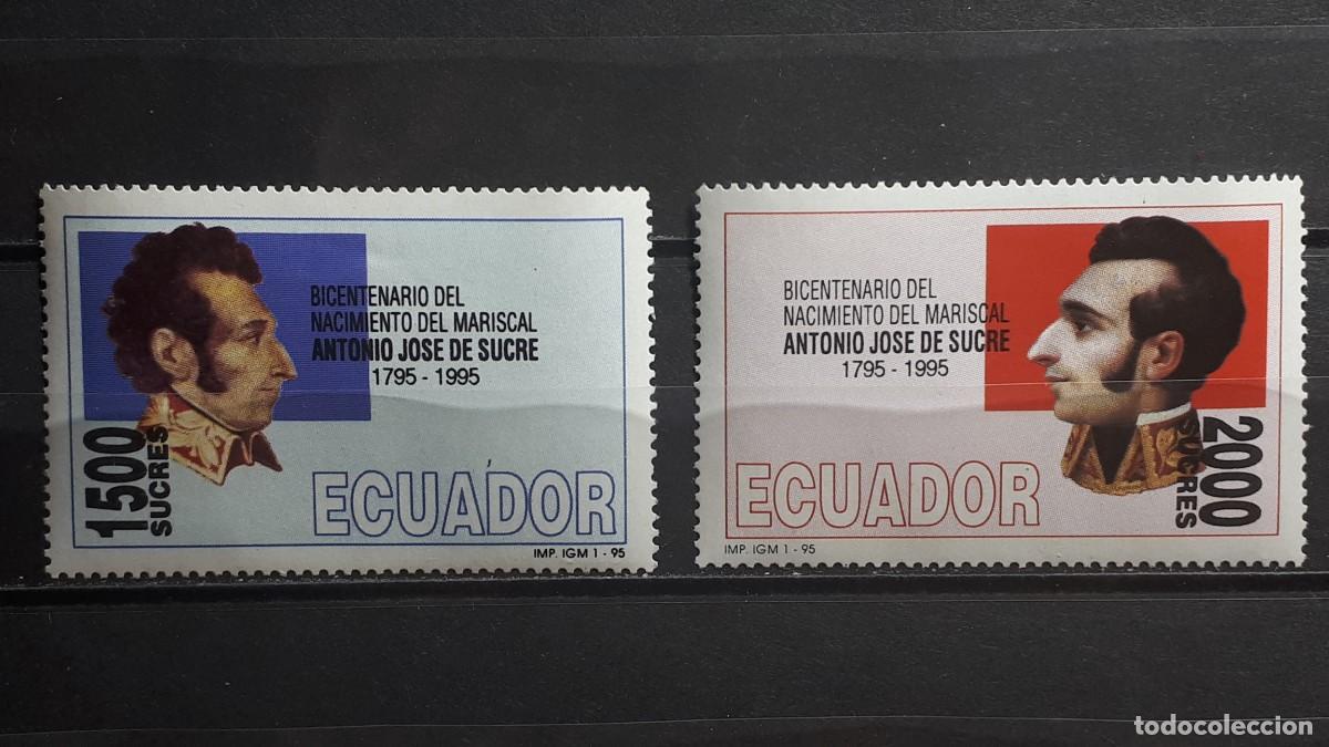 Sellos: ECUADOR. HISTORIA. A&Ntilde;O 1995. **. YVERT 1318/9