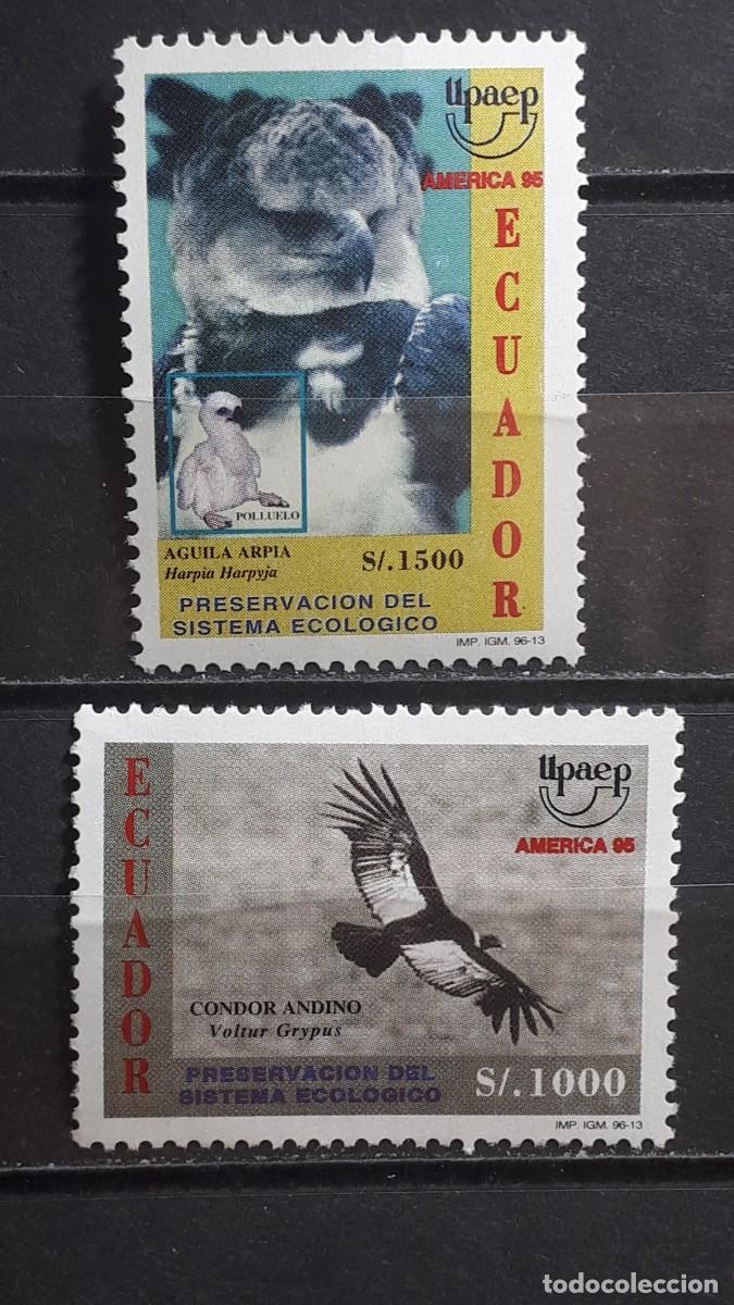 Sellos: ECUADOR. NATURALEZA. A&Ntilde;O 1996. **. YVERT 1344A/B