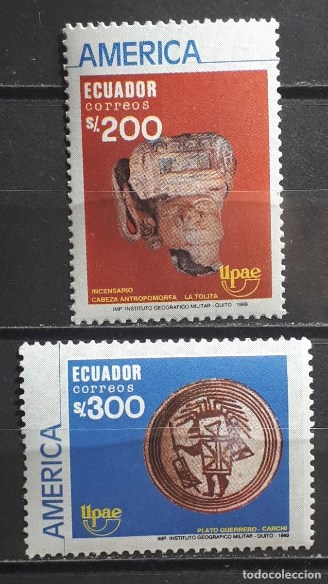 Sellos: ECUADOR. ARTE. A&Ntilde;O 1990. **. YVERT 1195/6