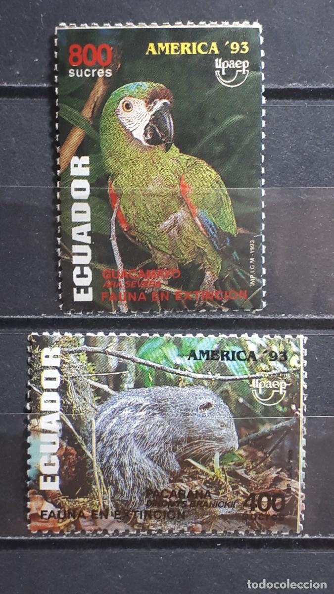 Sellos: ECUADOR. FAUNA. A&Ntilde;O 1993. **. YVERT 1284/5