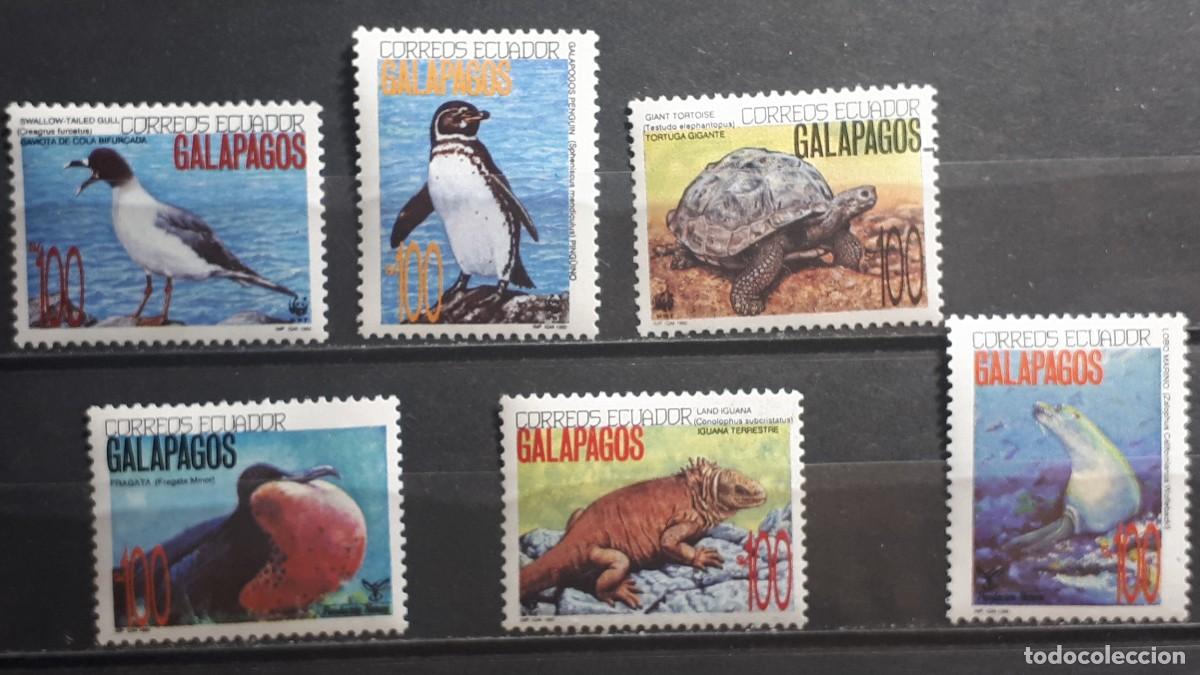 Sellos: ECUADOR. FAUNA. A&Ntilde;O 1992. **. YVERT 1240/5.
