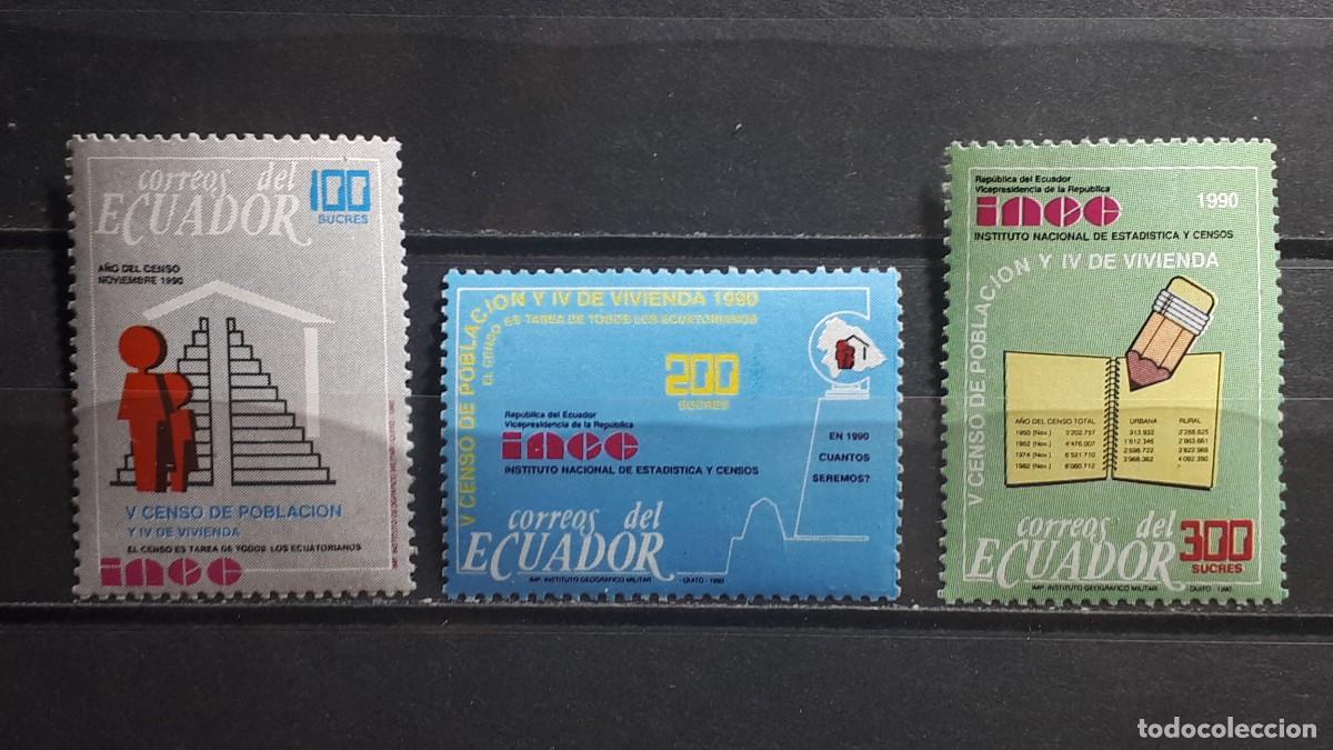 Sellos: ECUADOR. A&Ntilde;O 1990. **. YVERT 1206/8