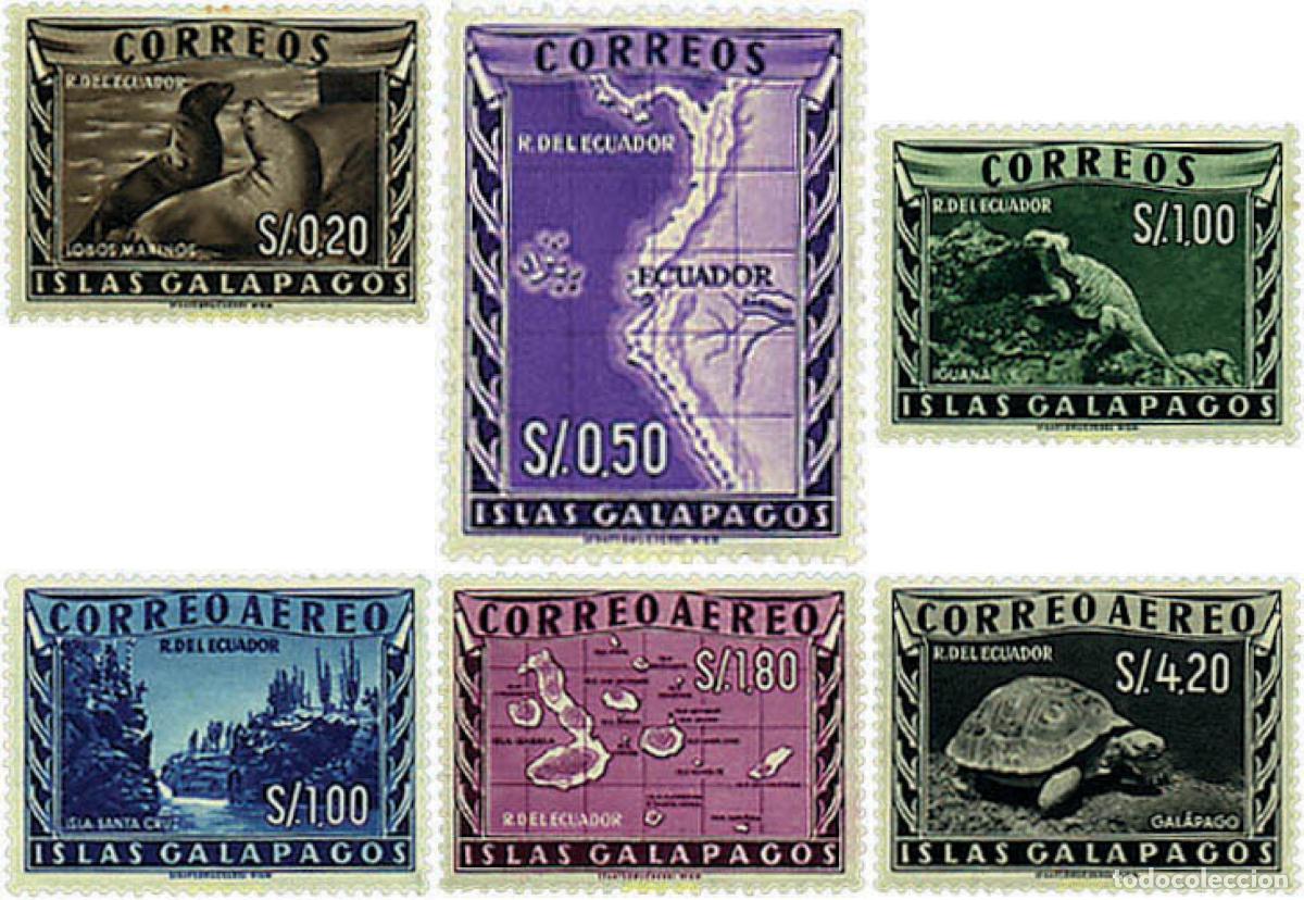 Sellos: 49630 MNH ECUADOR 1957 FAUNA DE LAS ISLAS GALAPAGOS
