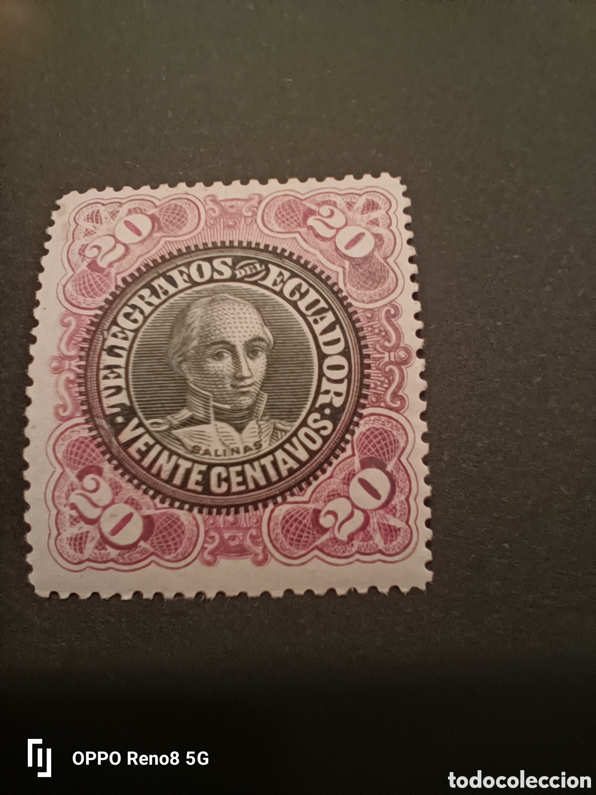 Sellos: Sello Ecuador a&ntilde;o 1896 Tel&eacute;grafos