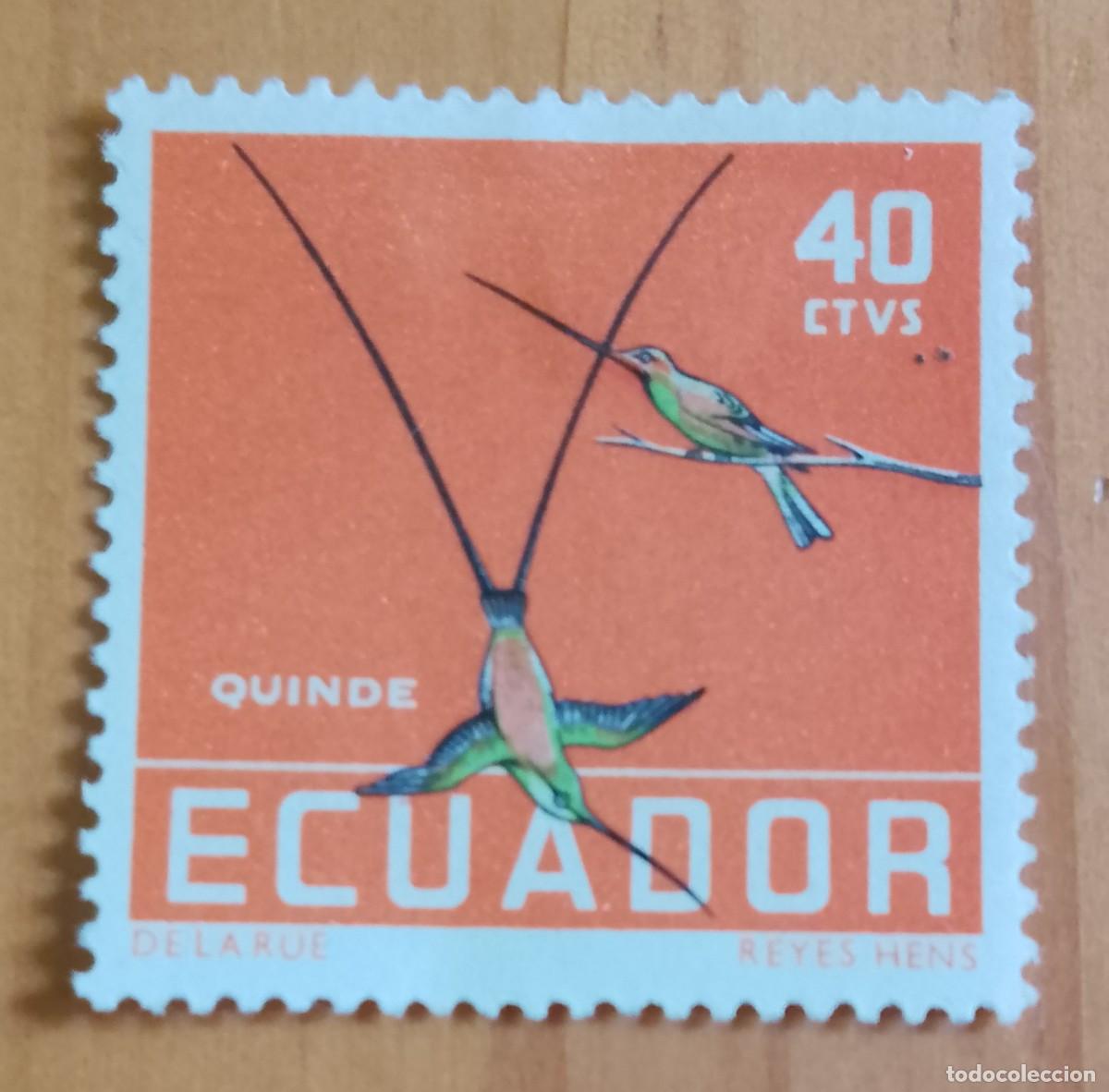 Sellos: ECUADOR - V/F 40 CTVS - QUINDE. COLIBRI