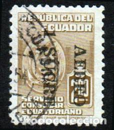 Sellos: Ecuador. Sobrecargado A&eacute;reo. 1953. YT-247. Usado
