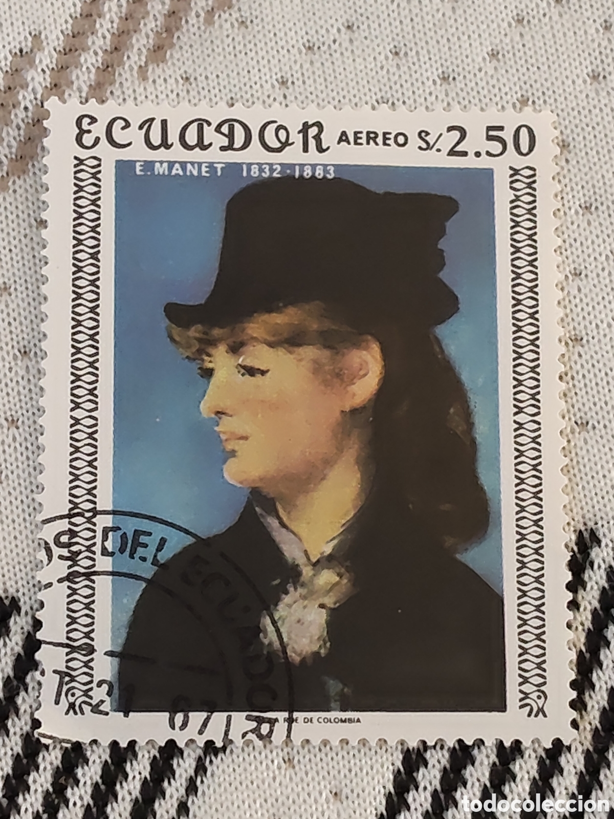 Sellos: Sello de Ecuador pintura de Eduardo Manet 1967